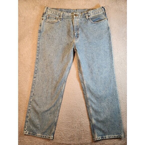 Carhartt B460 LVB Mens 42X30 Denim Relaxed Straight Leg Workwear - Picture 1 of 13